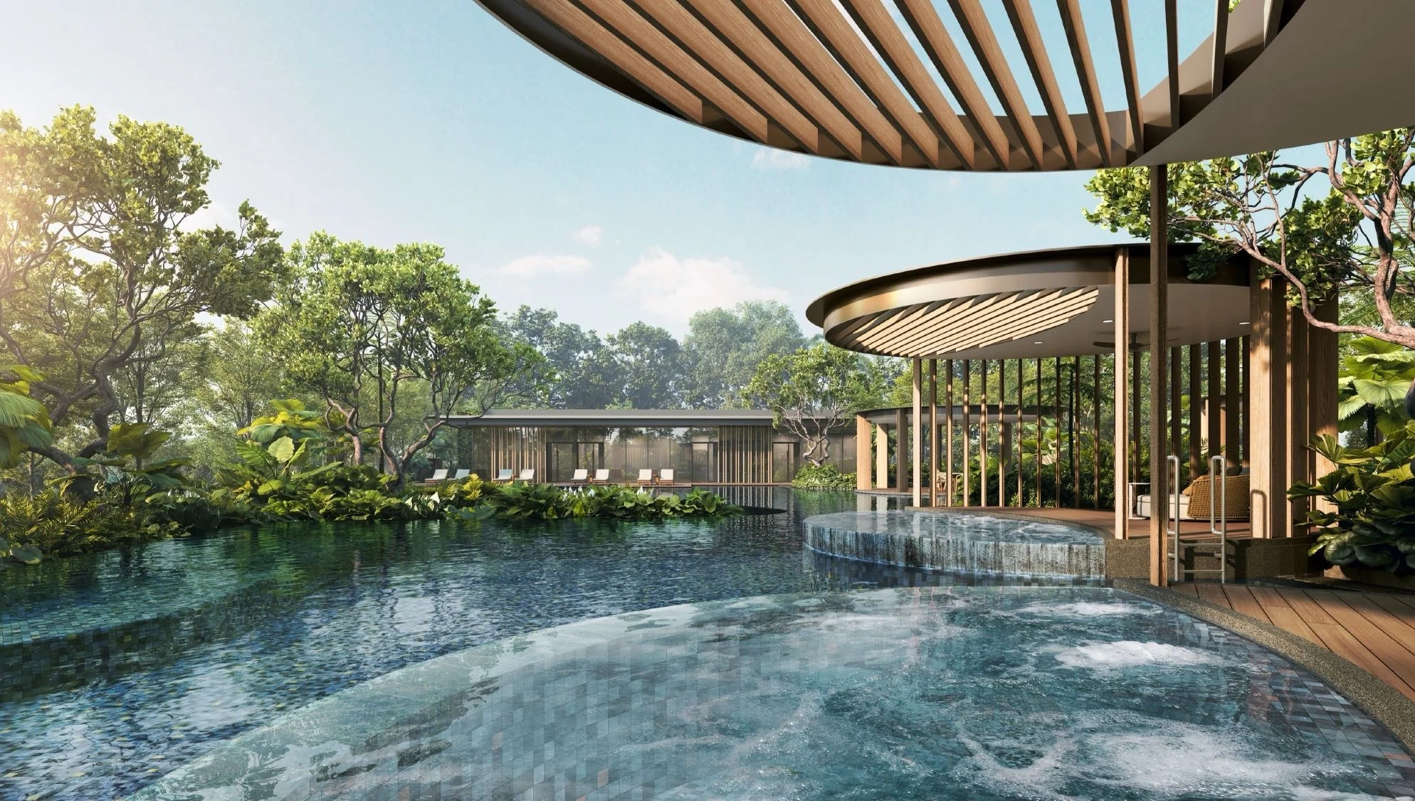 Artist’s impression of the hydro spa pool and wellness pods